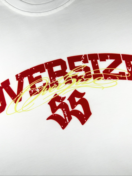 OVER5IZE "essence" TEE WHITE