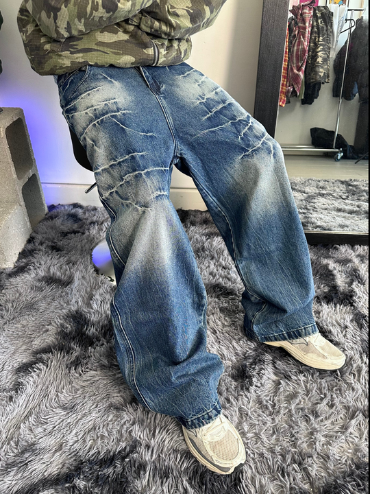 OVER5IZE "whisper" JEANS BLUE