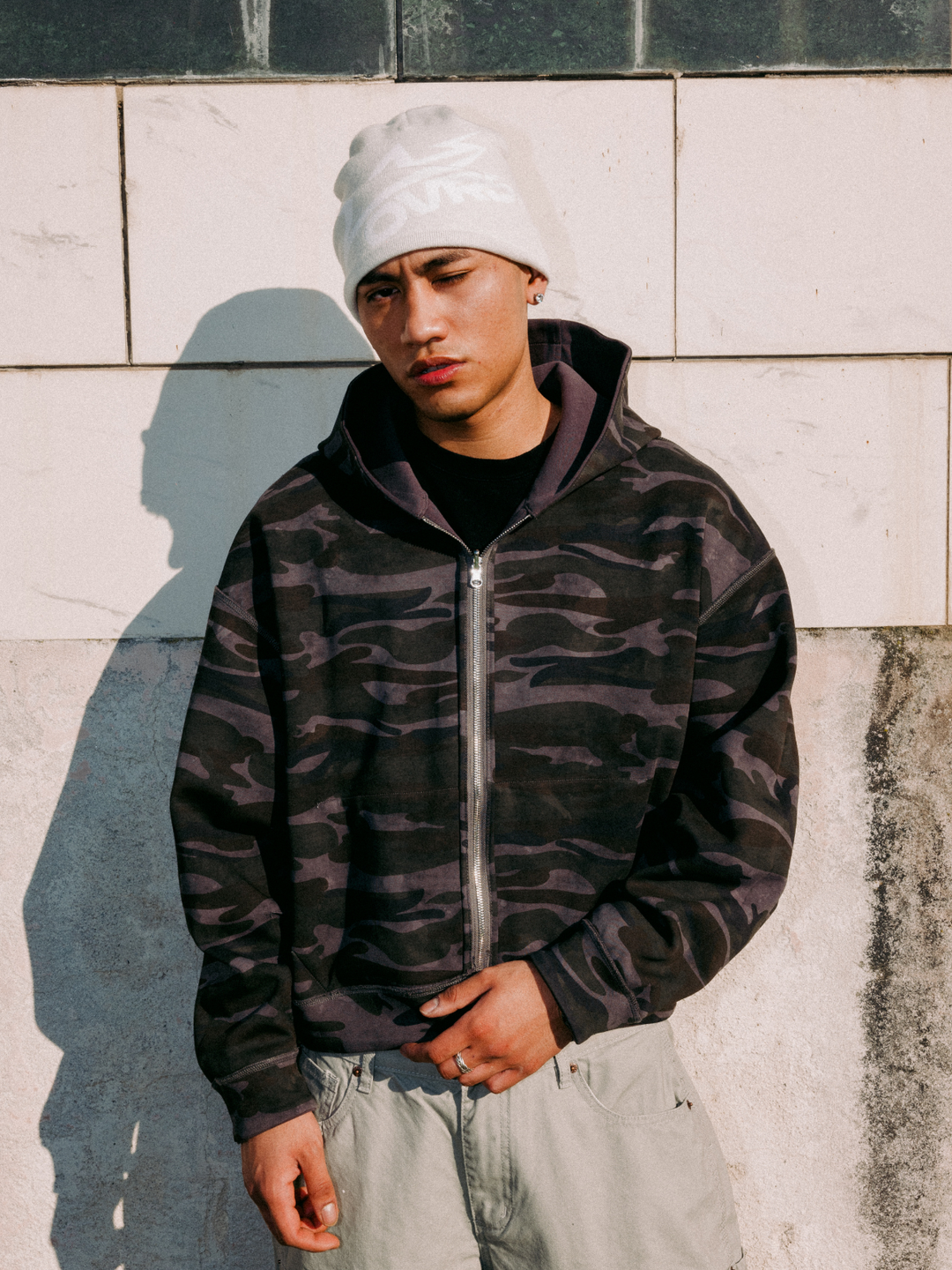 OVER5IZE "fade" DOUBLE-FACED CAMO JACKET