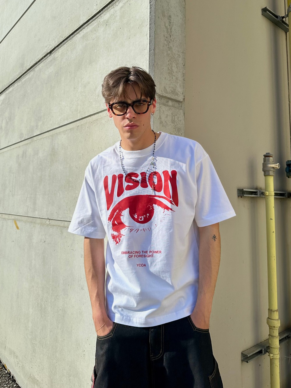 OVER5IZE "vision" TEE WHITE