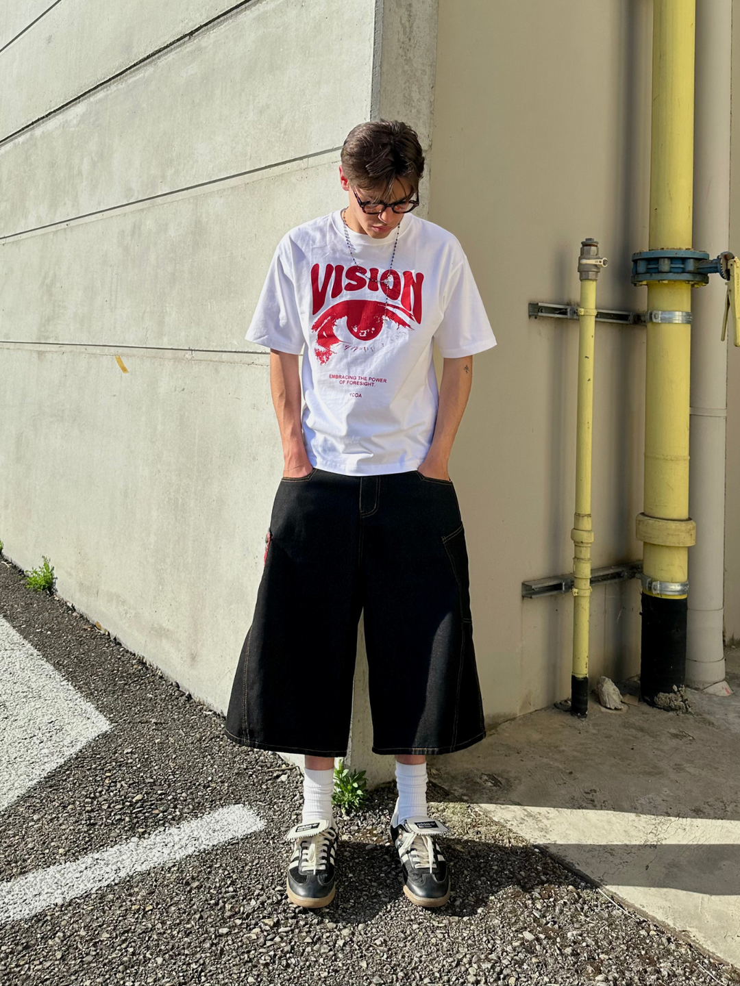 OVER5IZE "vision" TEE WHITE