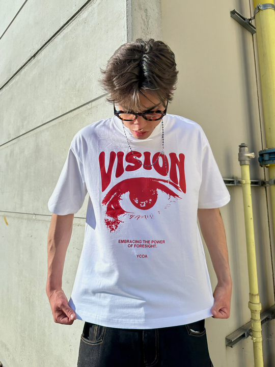 OVER5IZE "vision" TEE WHITE