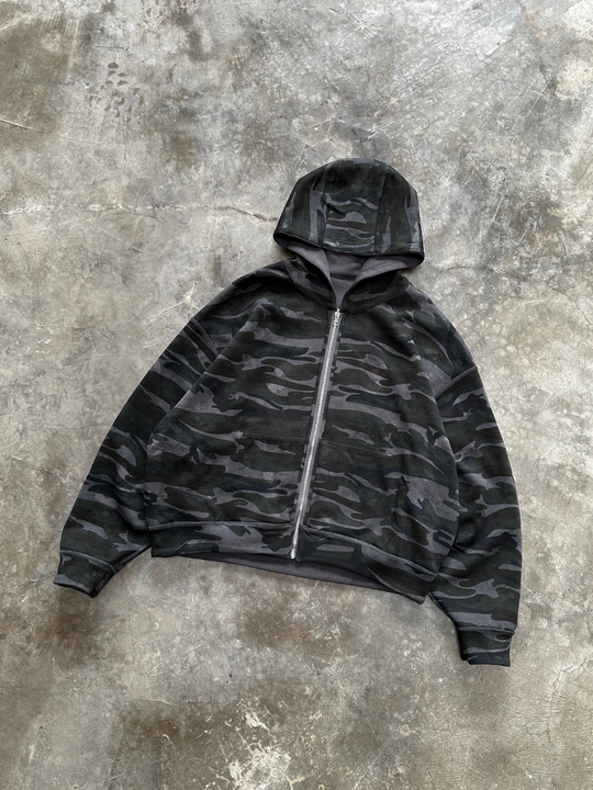 OVER5IZE "fade" DOUBLE-FACED CAMO JACKET