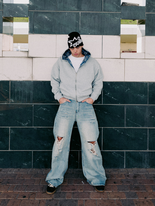 OVER5IZE "echo" DOUBLE-FACED JACKET