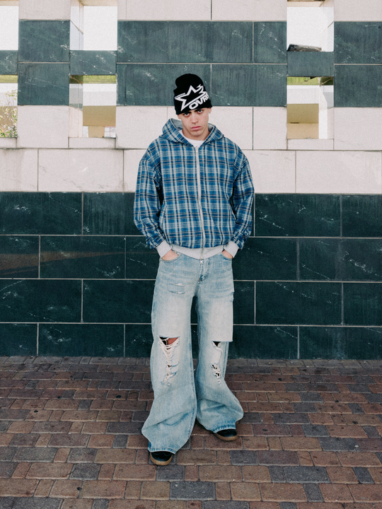 OVER5IZE "echo" DOUBLE-FACED JACKET