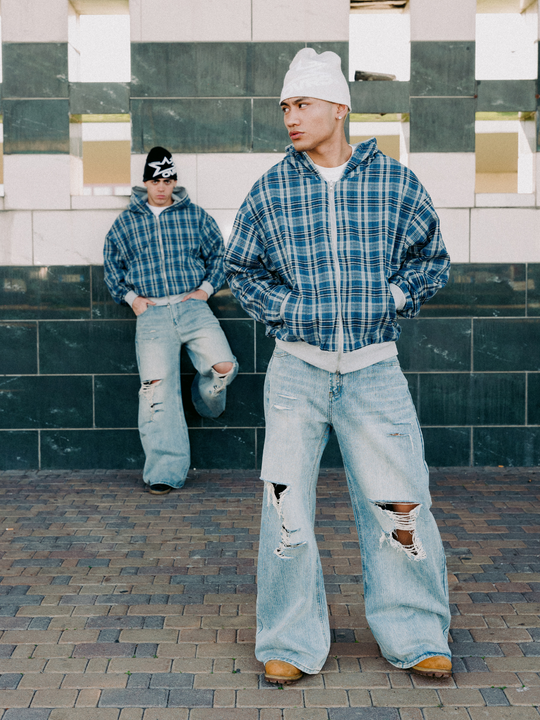 OVER5IZE "echo" DOUBLE-FACED JACKET