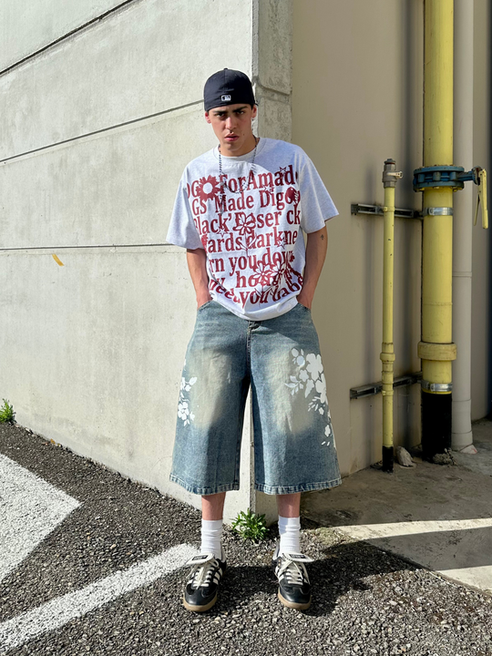 OVER5IZE "focus" HEAVY TEE GREY