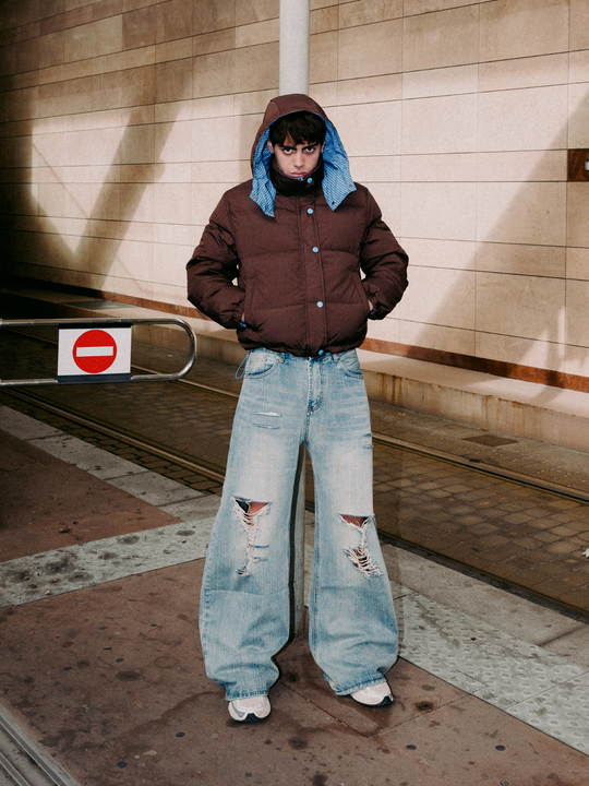 OVER5IZE "motion" DOUBLE-FACED PUFFER JACKET