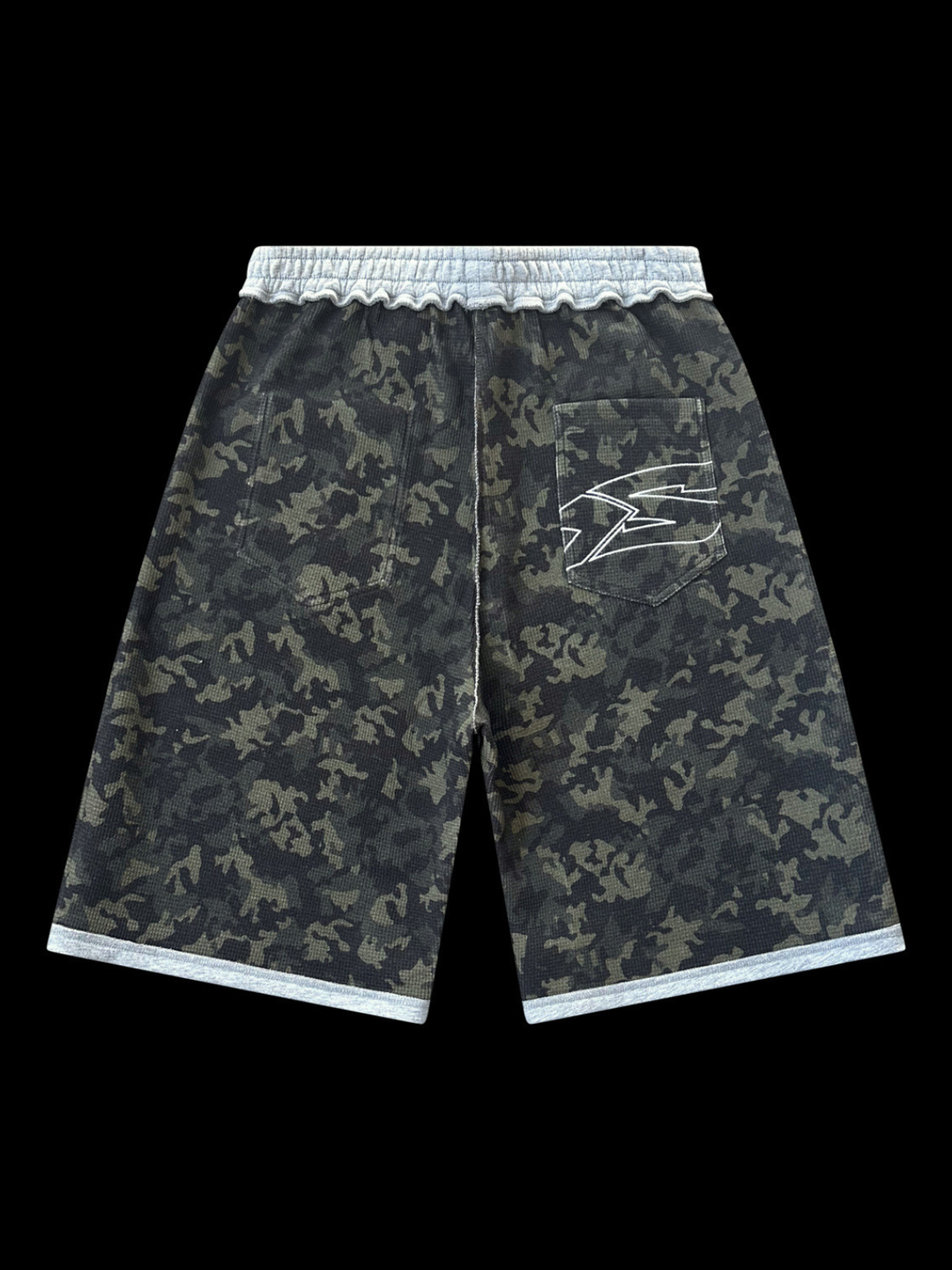 OVER5IZE "rookie" REVERSIBLE JORTS GREY