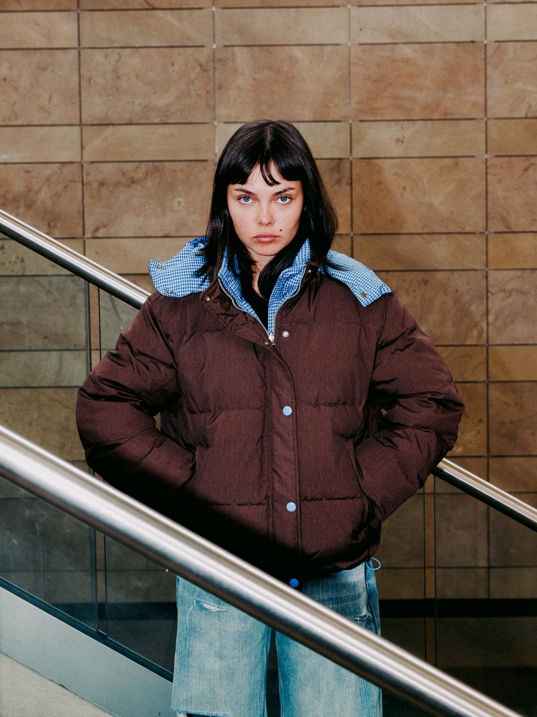 OVER5IZE "motion" DOUBLE-FACED PUFFER JACKET
