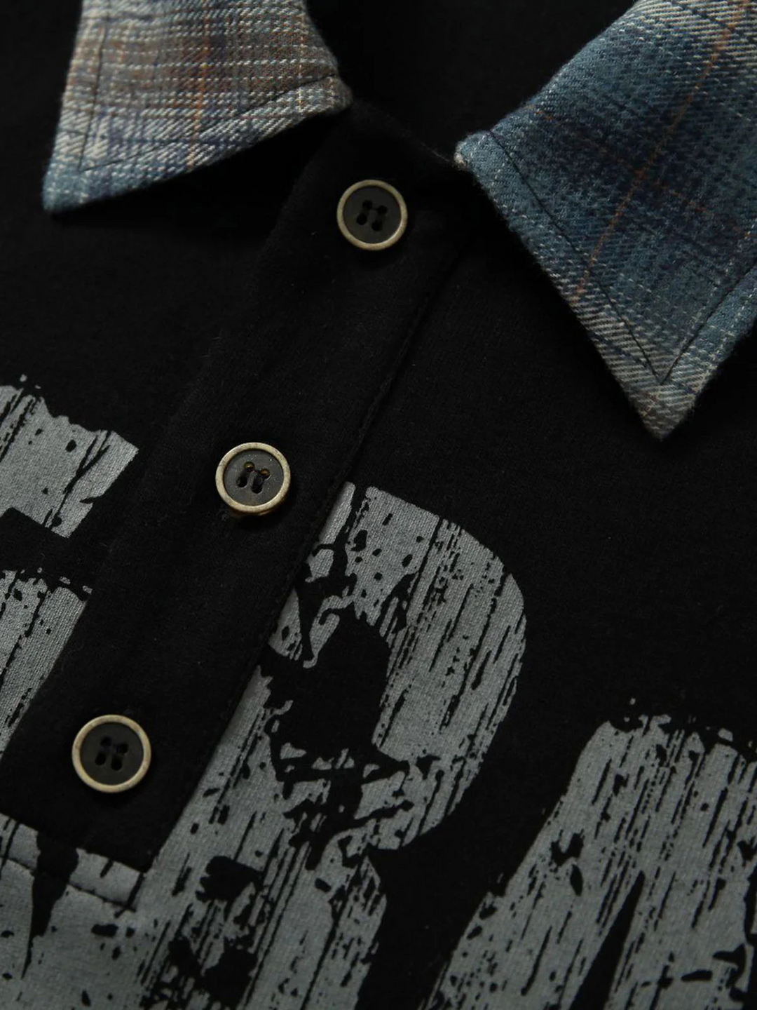 OVER5IZE "scar" POLO BLACK