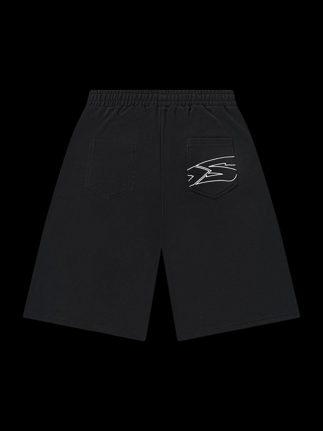 OVER5IZE "rookie" REVERSIBLE JORTS BLACK