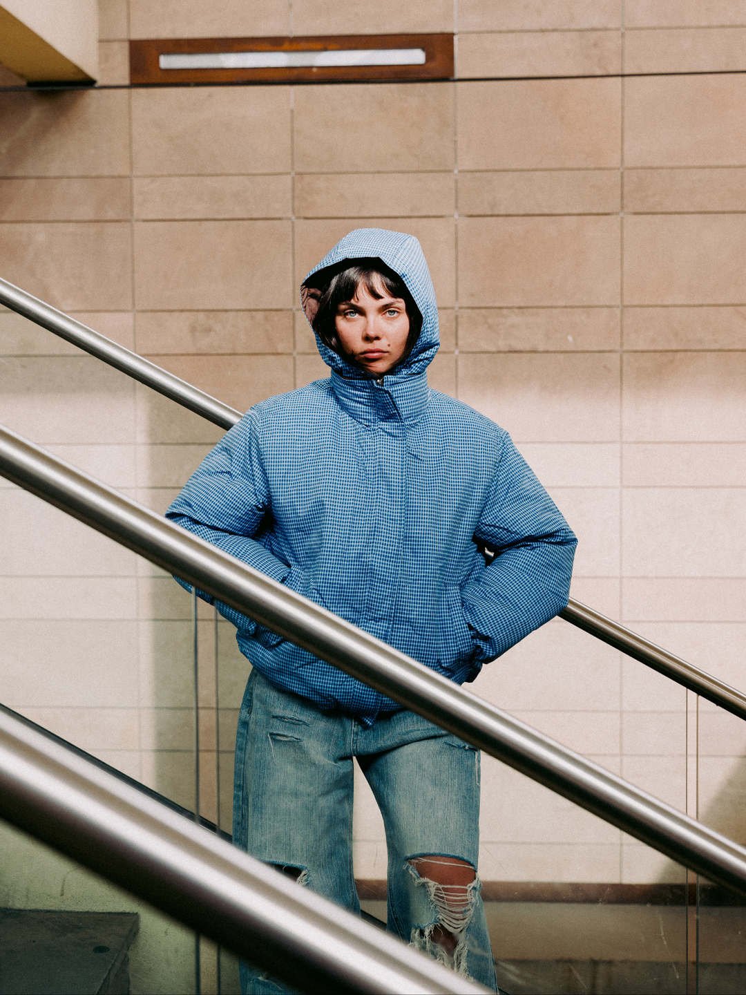 OVER5IZE "motion" DOUBLE-FACED PUFFER JACKET