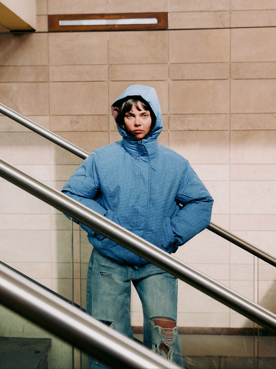 OVER5IZE "motion" DOUBLE-FACED PUFFER JACKET