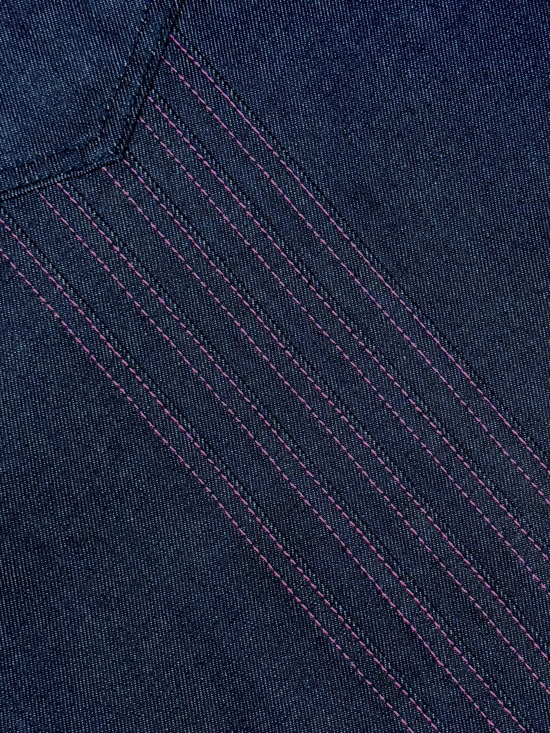 OVER5IZE “stripy” DUAL FIT RAW DENIM JEANS BLUE