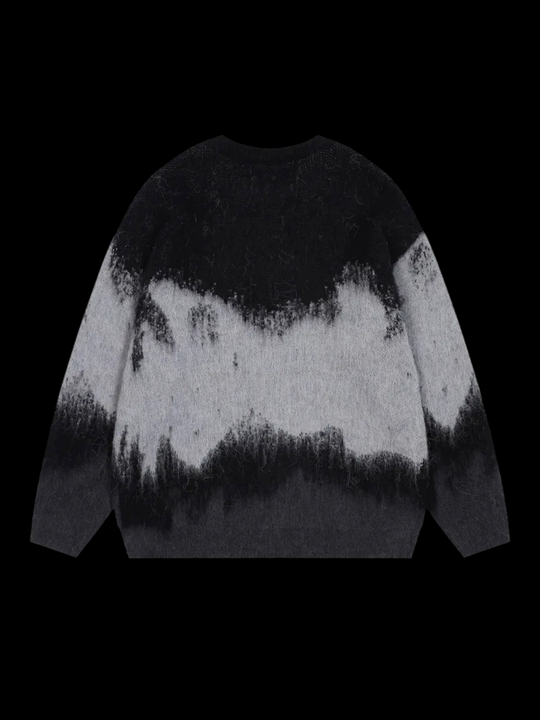 OVER5IZE "sleet" SWEATER BLACK