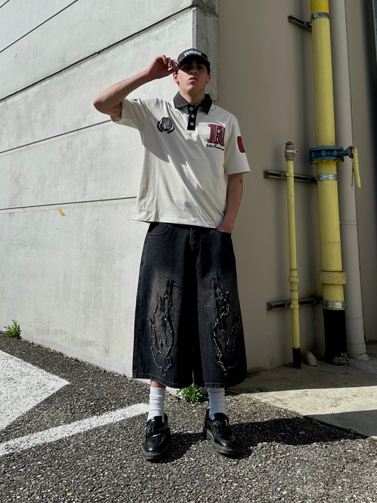 OVER5IZE "glare" POLO BEIGE