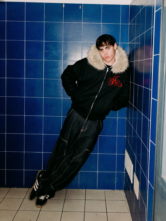 OVER5IZE "evil" FUR JACKET BLACK