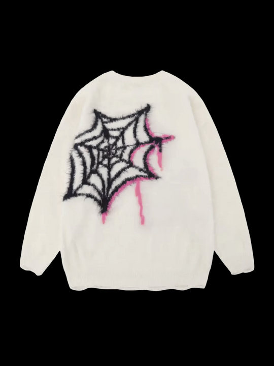 OVER5IZE "spidernest" SWEATER WHITE