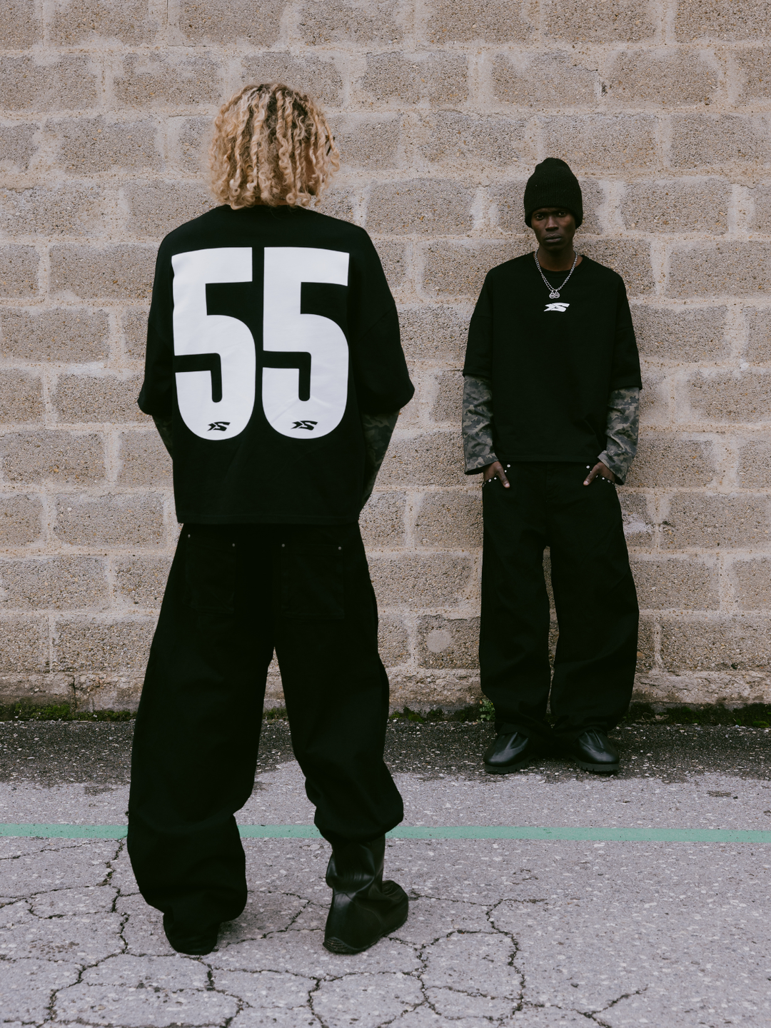 OVER5IZE "Fifty5" LONGSLEEVE BLACK & CAMO