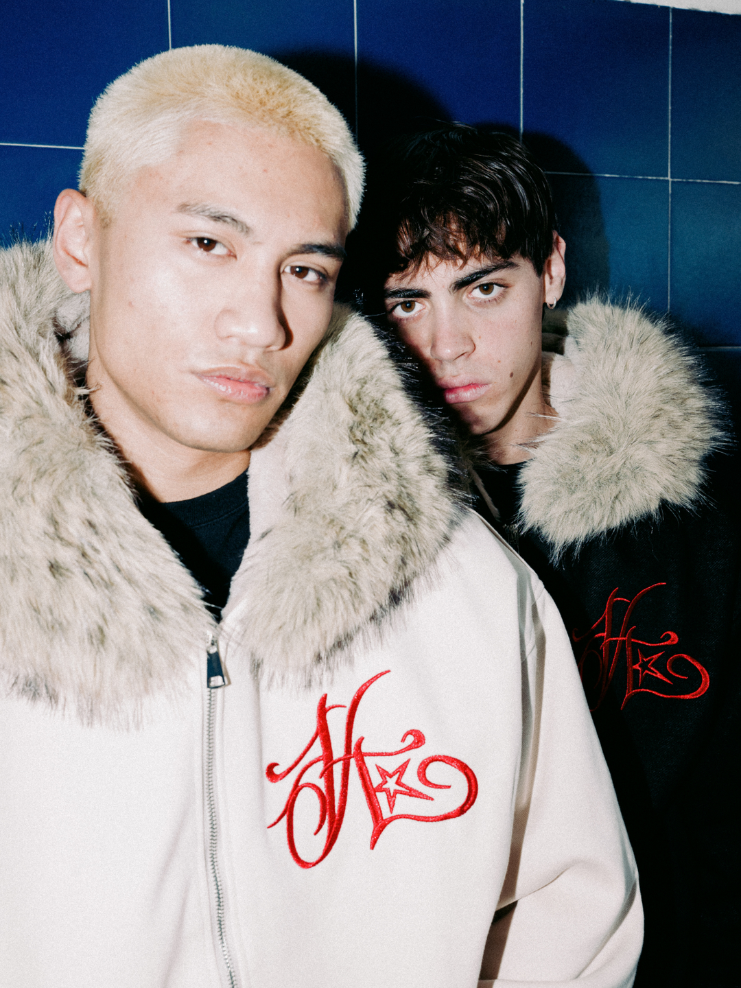 OVER5IZE "evil" FUR JACKET CREAM