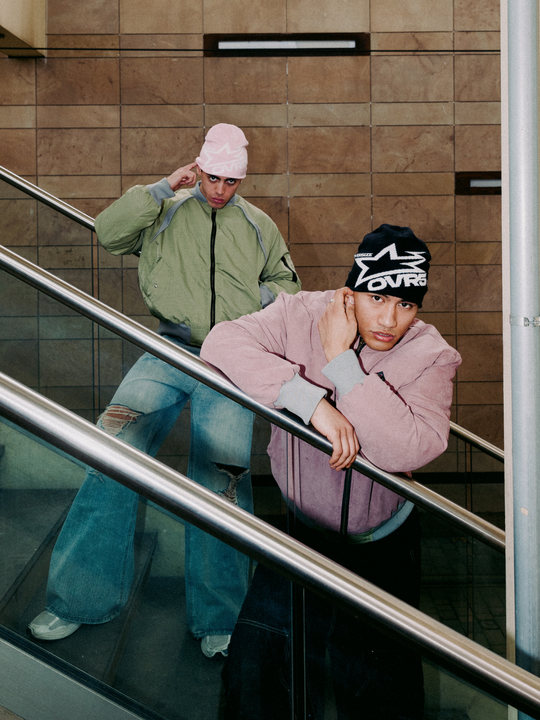 OVER5IZE "halo" DOUBLE-FACED BOMBER JACKET