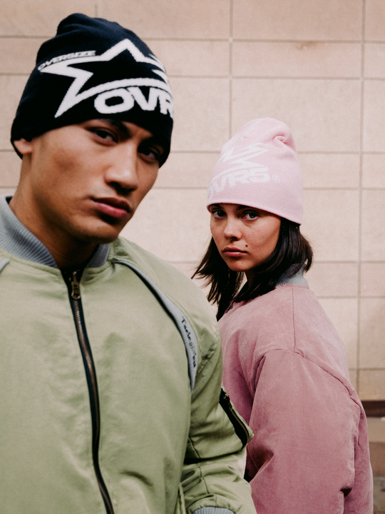 OVER5IZE "halo" DOUBLE-FACED BOMBER JACKET