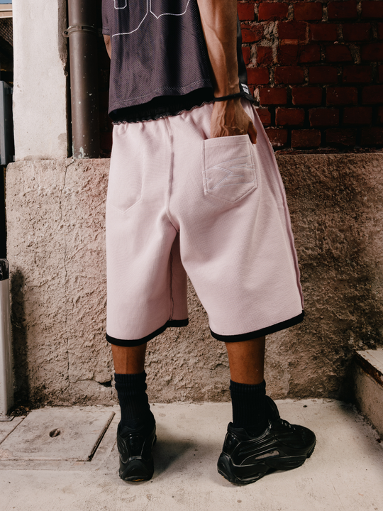 OVER5IZE "rookie" REVERSIBLE JORTS BLACK