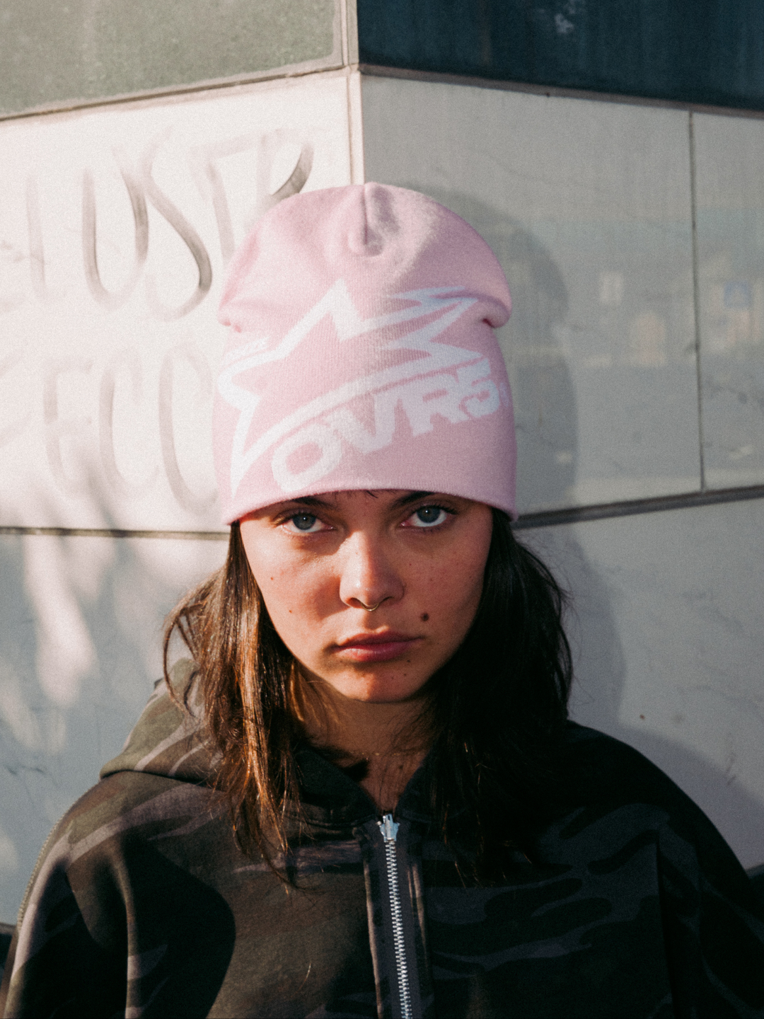 OVER5IZE "bleakness" BEANIE PINK