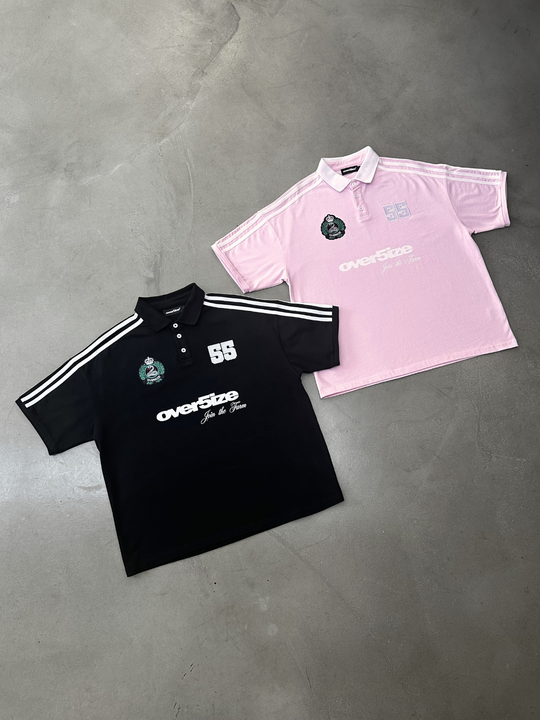OVER5IZE "slyth" POLO BLACK