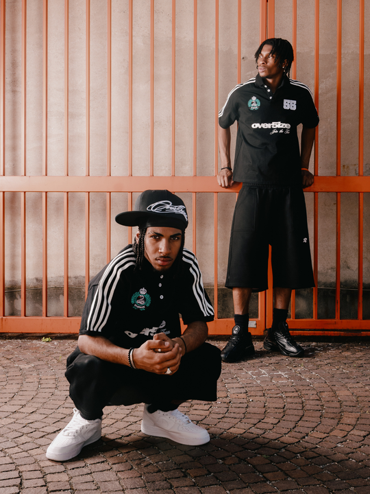 OVER5IZE "slyth" POLO BLACK