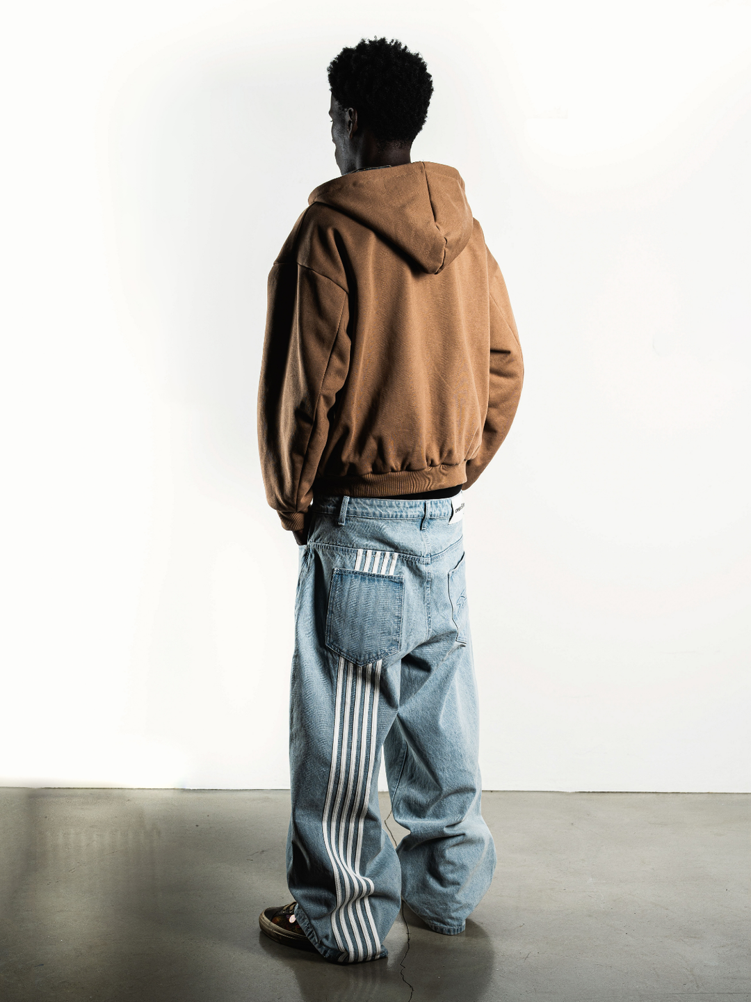 OVER5IZE “stripy” DUAL FIT JEANS LIGHT BLUE