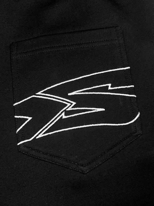 OVER5IZE "rookie" REVERSIBLE JORTS BLACK