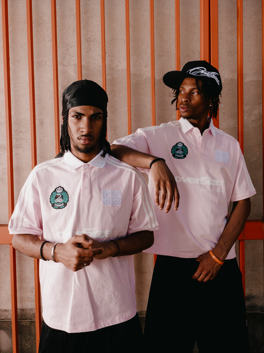 OVER5IZE "slyth" POLO PINK