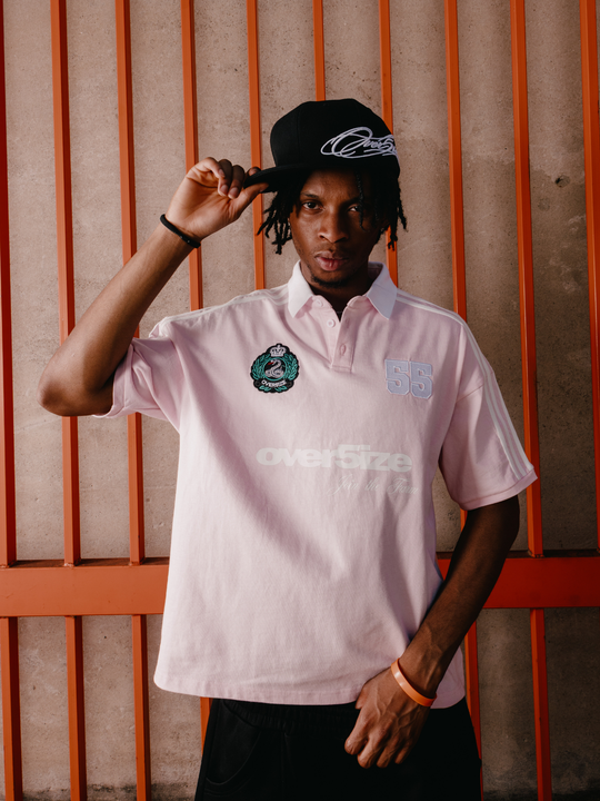 OVER5IZE "slyth" POLO PINK