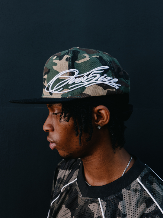 OVER5IZE "statement" SNAPBACK CAP CAMO