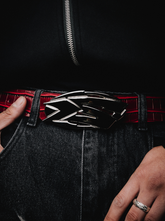 OVER5IZE "signature" BELT RED