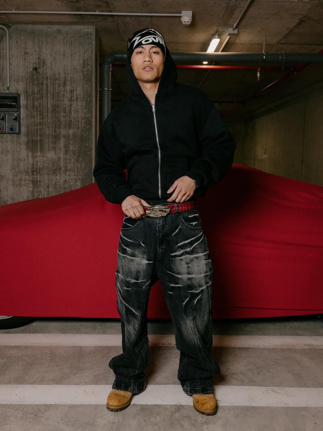 OVER5IZE "signature" BELT RED