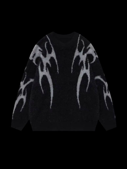 OVER5IZE "rime" SWEATER BLACK