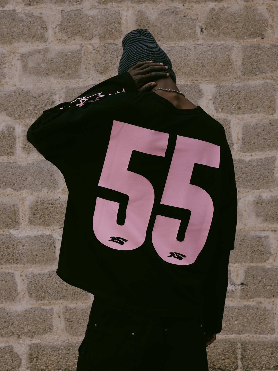 OVER5IZE "Fifty5" LONGSLEEVE BLACK & PINK