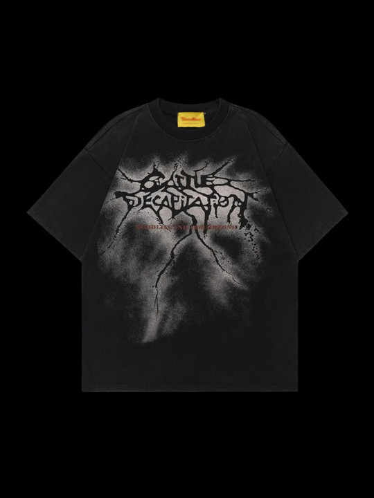 OVER5IZE "strychnine" TEE BLACK