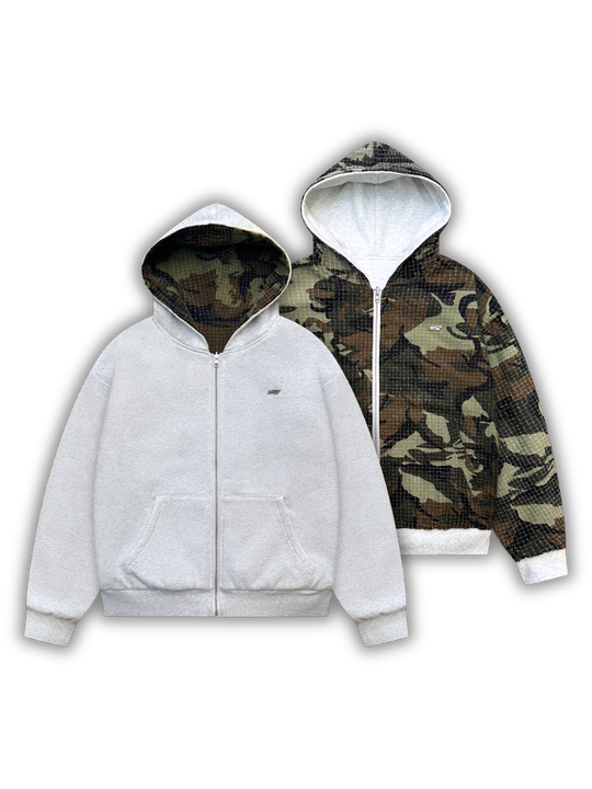 OVER5IZE “forever” REVERSIBLE JACKET GREY