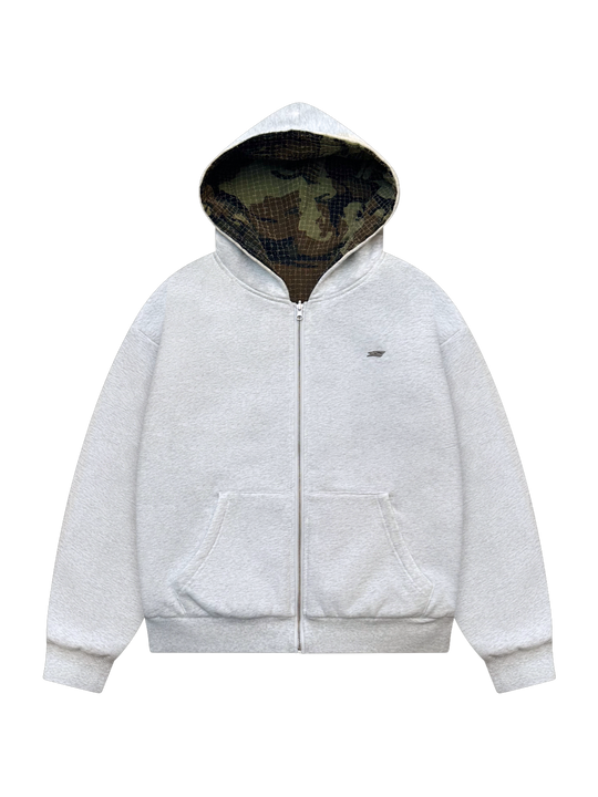 OVER5IZE “forever” REVERSIBLE JACKET GREY