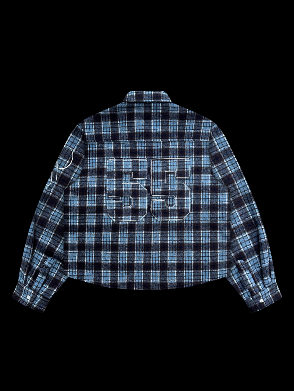 OVER5IZE “plaidy” FLANNEL SHIRT BLUE