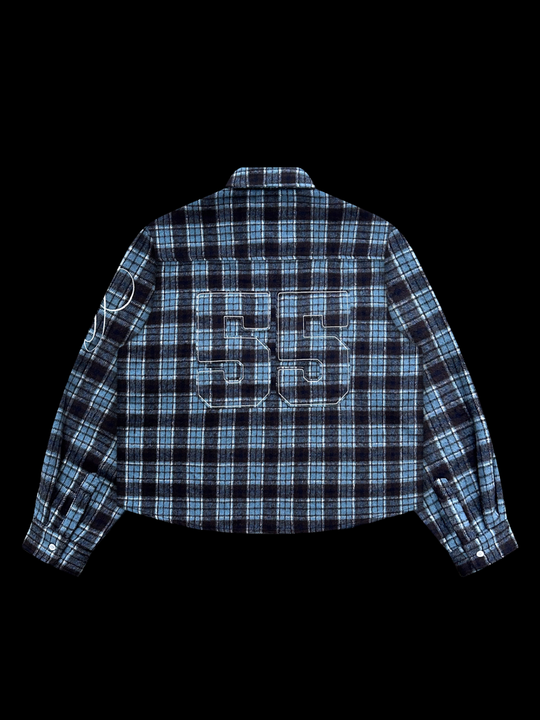 OVER5IZE “plaidy” FLANNEL SHIRT BLUE