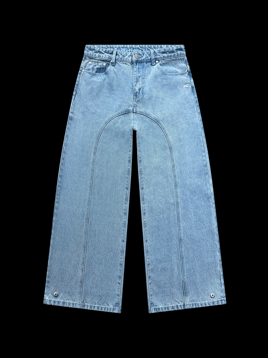 OVER5IZE “stripy” DUAL FIT JEANS LIGHT BLUE