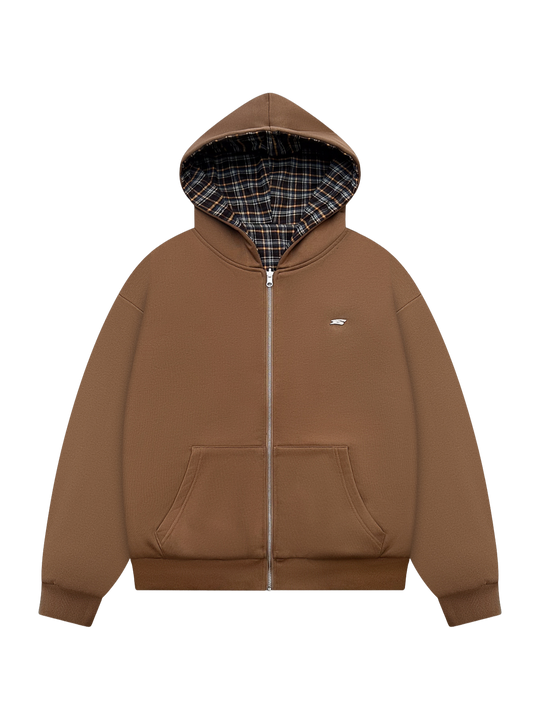OVER5IZE “forever” REVERSIBLE JACKET BROWN