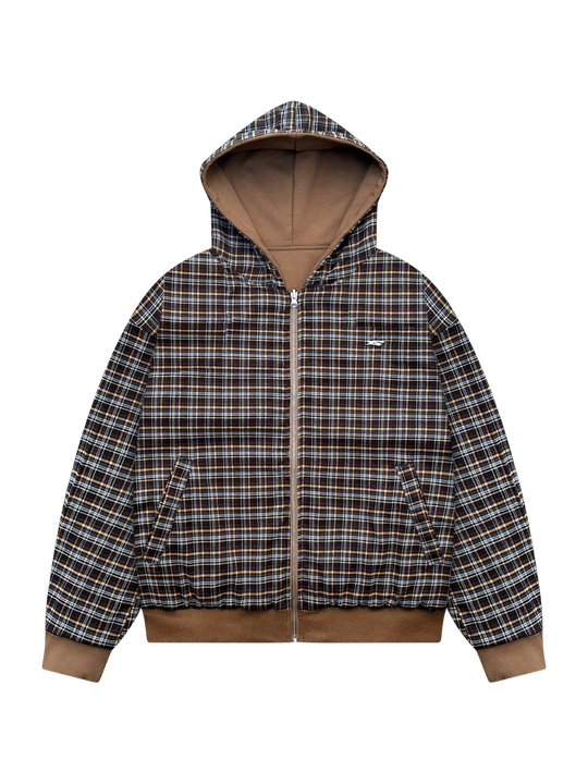 OVER5IZE “forever” REVERSIBLE JACKET BROWN
