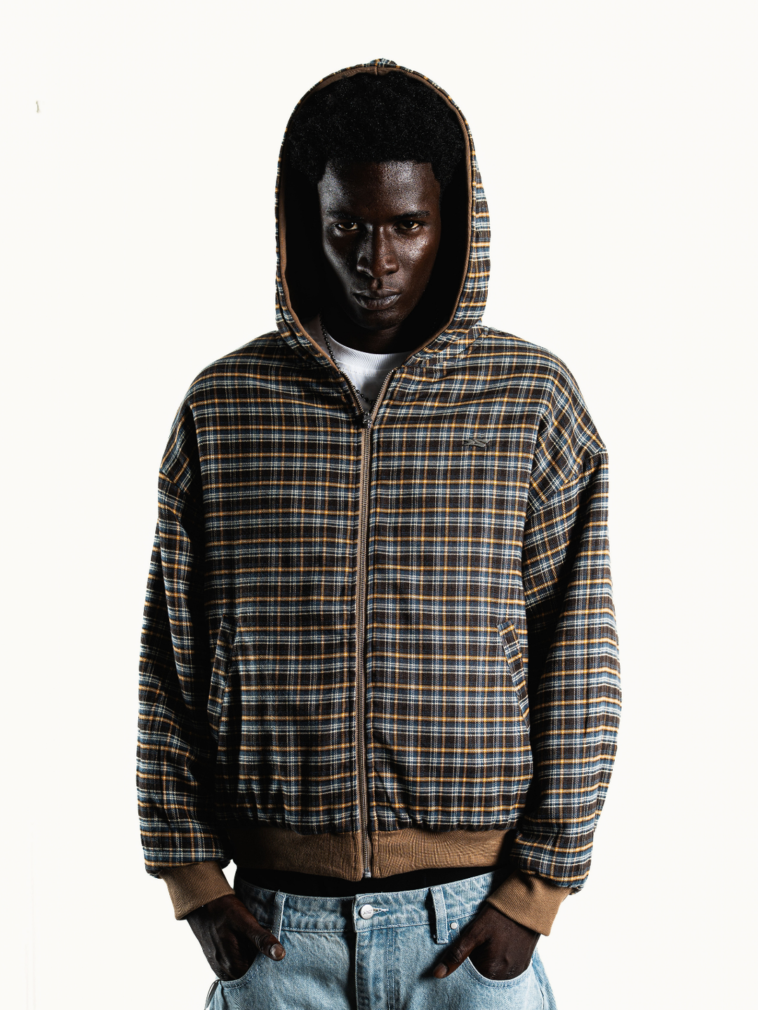 OVER5IZE “forever” REVERSIBLE JACKET BROWN