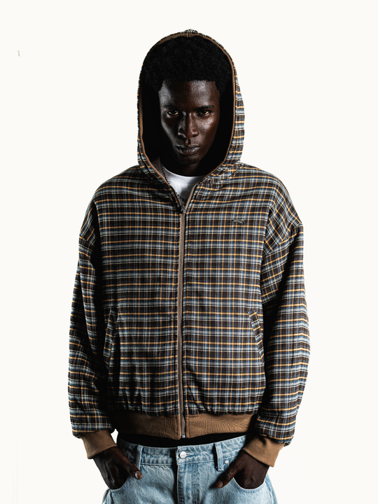 OVER5IZE “forever” REVERSIBLE JACKET BROWN